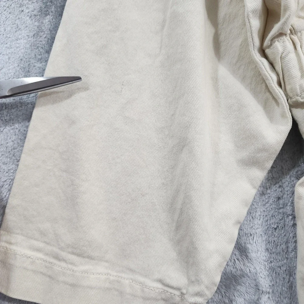 Michael Kors Jacket‎ Womens XL Cream Bone Cotton Anorak Cargo Utility Pockets